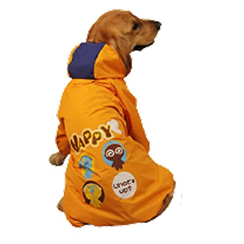 XSWLYY Hundemantel für große Hunde, vierbeinig, wasserdicht, Regenbekleidung, Kostüm, Haustier-Outfit, Mantel für große Hunde, Regenmantel (Farbe: A, Größe: 32) von XSWLYY