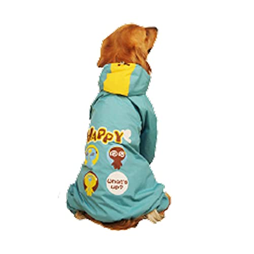 XSWLYY Hundemantel für große Hunde, vierbeinig, wasserdicht, Regenbekleidung, Kostüm, Haustier-Outfit, Mantel für große Hunde, Regenmantel (Farbe: C, Größe: 28) von XSWLYY