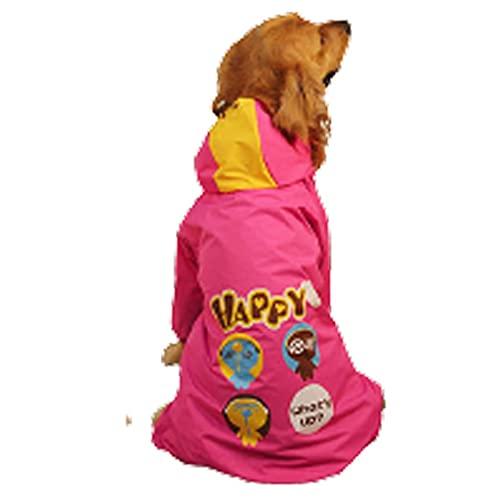 XSWLYY Hundemantel für große Hunde, vierbeinig, wasserdicht, Regenbekleidung, Kostüm, Haustier-Outfit, Mantel für große Hunde, Regenmantel (Farbe: D, Größe: 30) von XSWLYY