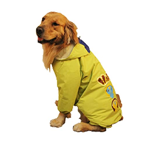 XSWLYY Hundemantel für große Hunde, vierbeinig, wasserdicht, Regenbekleidung, Kostüm, Haustier-Outfit, Mantel für große Hunde, Regenmantel (Farbe: E, Größe: 30) von XSWLYY