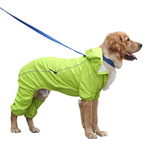 XSWLYY Regenmantel für Hunde, wasserdicht, für mittelgroße und große Hunde, Farbe: Grün, Größe XXL von XSWLYY