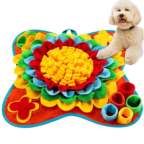 Hund Snuffle Matte Snuffle Matte für Hunde, großes Spielzeug für Geruchsgeruch für Geruchstraining ＆ Langsames Essen, Hundeausrüstung mit Geräuschen, interaktiver Snuffle Master für Hunde Katzen Kani von XUEYEGONGJI