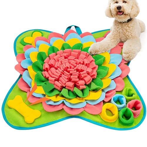 Hund Snuffle Matte Snuffle Matte für Hunde, großes Spielzeug für Geruchsgerüche für Geruchstraining ＆ langsames Essen, Hundegeräte mit Geräuschen, interaktiver Snuffle Master für Hunde Katzen Kaninch von XUEYEGONGJI