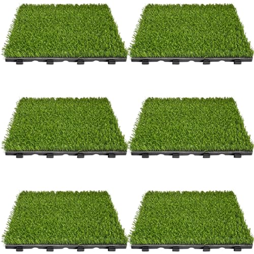 XUEYEGONGJI Künstliches Gras für Hunde Töpfchen -Graspolster für Hunde, 6pcs 12x12 Weiche durchlässige Hundepee -Gras, bissbeständig von XUEYEGONGJI