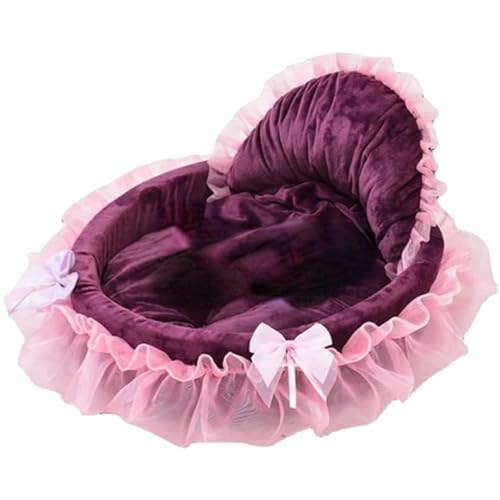 XUEYEGONGJI Mädchenhundbett weiche Plüsch -Prinzessin Katze Bett süße Katze mit abnehmbar XUEYEGONGJI Mädchenhundbett weiche Plüsch -Prinzessin Katze Bett süße Katze mit abnehmbar von XUEYEGONGJI