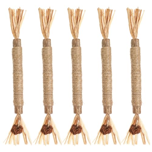 XUEYEGONGJI Silvervine Chew Sticks für Katzen Silvervine für Katzen 5pcs natürliche Zutaten Catnip Sticks Safe Katze Kauenspielzeug für Katzenzähneputz und Spannungsfreisetzung von XUEYEGONGJI