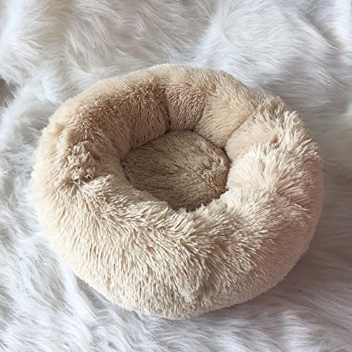 18 Farben Hund Lange Plüsch Betten Beruhigendes Bett Welpen Kissen Haustier Matte Winter Warm Sofa Hundehütte Betten-10,2XL Durchmesser 80cm von XUFXEUT