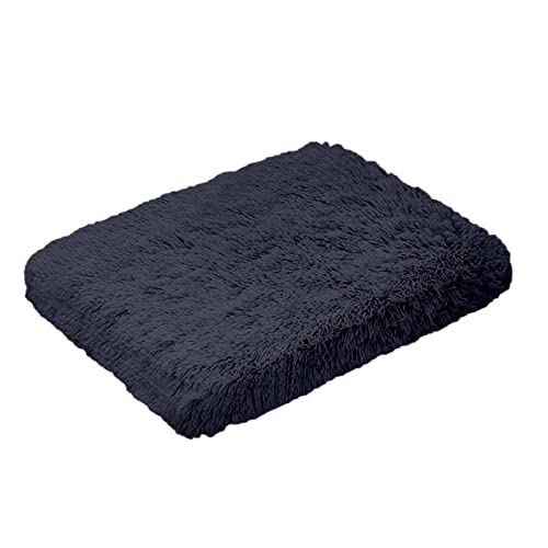 Großes orthopädisches Hundebett Weiches Plüschtier Matratze Memory Foam Sofa mit abnehmbarem waschbarem Bezug Mattenkissen für große Katzenhunde-Dunkelgrau,L(75x50x6cm) von XUFXEUT