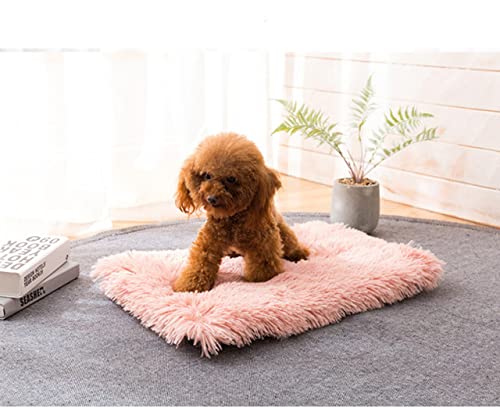 Großes orthopädisches Hundebett Weiches Plüschtier Matratze Memory Foam Sofa mit abnehmbarem waschbarem Bezug Mattenkissen für große Katzenhunde-rosa 2,S (40x30x5cm) von XUFXEUT