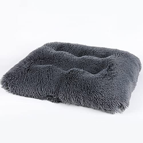 Hundebett Couch Bett Super Weiche Hundematte Kissen Katze Warm House Medium Kleines Schlafsofa Baumwolle Kissen Heimtierbedarf 2021-Dunkelgrau,65x48x10cm,China von XUFXEUT