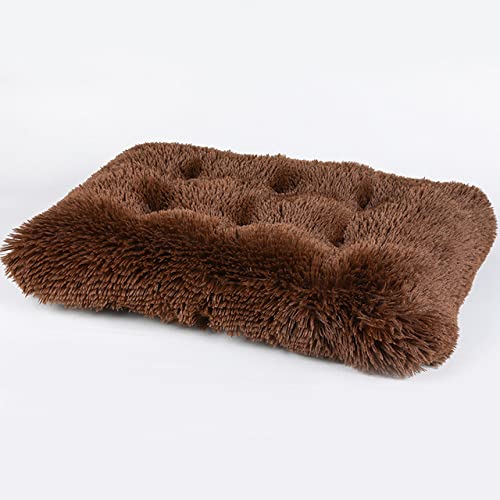 Hundebett Couch Bett Super Weiche Hundematte Kissen Katze Warm House Medium Kleines Schlafsofa Baumwolle Kissen Heimtierbedarf 2021-Dunkelkaffee,65x48x10cm,USA von XUFXEUT