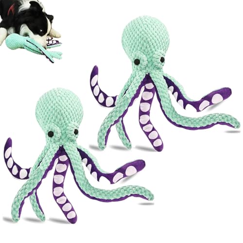 XUJIAY Pawforloves Premium Pet Plush Toy, Premium Pet Plush Octopus, Plush Dog Toys with Soft Fabric, Paw for Loves Pet Plush Toy, Plush Squeaky Dog Toys, Chewer Dog Toys (Green-2) von XUJIAY