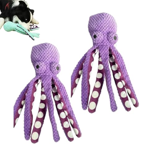 XUJIAY Pawforloves Premium Pet Plush Toy, Premium Pet Plush Octopus, Plush Dog Toys with Soft Fabric, Paw for Loves Pet Plush Toy, Plush Squeaky Dog Toys, Chewer Dog Toys (Purple-2) von XUJIAY