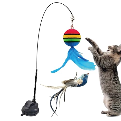 XUQEAYWD Indoor Cat Toys,Interaktive Katzenangel Mit Vogelform - Handangel Mit Saugnapf Für Bewegung Und Geistige Förderung Im Haus XUQEAYWD Indoor Cat Toys,Interaktive Katzenangel Mit Vogelform - Handangel Mit Saugnapf Für Bewegung Und Geistige Förderung Im Haus von XUQEAYWD