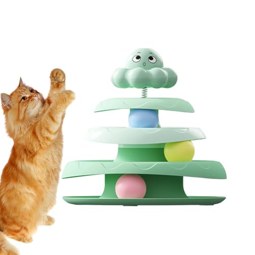 XUQEAYWD Katzenkugelbahn Spielzeug,Dreistöckiges Katzen Aktivitätscenter - Übungs Kratzbrett mit Rutschsicherung und Bewegungsspiel für kleine Räume Indoor Jagdvergnügen Beschäftigung XUQEAYWD Katzenkugelbahn Spielzeug,Dreistöckiges Katzen Aktivitätscenter - Übungs Kratzbrett mit Rutschsicherung und Bewegungsspiel für kleine Räume Indoor Jagdvergnügen Beschäftigung von XUQEAYWD