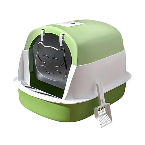Praktische und leicht zu reinigende Katzentoilette – Geräumiges Design for Haustierbesitzer, die eine unkomplizierte Wartung wünschen(Green) von XUTCEKOUYR