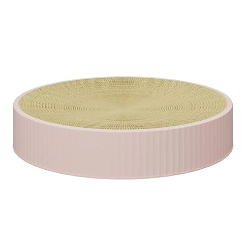 XUTCEKOUYR Kratzmatte for Katzen aus Karton – langlebiges Wellmaterial, attraktives Design, einfaches Aufstellen – perfekt for Kratzen, Spielen und Faulenzen – schützt Ihre Möbel(Pink,L) von XUTCEKOUYR