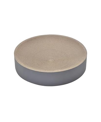 XUTCEKOUYR Kratzmatte for Katzen aus Karton – langlebiges Wellmaterial, attraktives Design, einfaches Aufstellen – perfekt for Kratzen, Spielen und Faulenzen – schützt Ihre Möbel(Round(L)) von XUTCEKOUYR