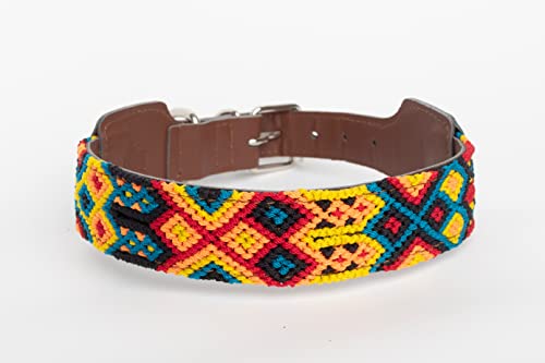 XUXO Hundehalsband, veganes Leder, handgefertigt, wasserabweisend, langlebig, El Cuyo, L von XUXO ARTESANIA CANINA