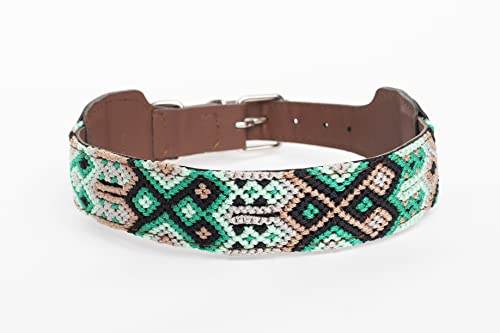 XUXO Hundehalsband, veganes Leder, handgefertigt, wasserabweisend, langlebig, Mahahahual, S von XUXO ARTESANIA CANINA
