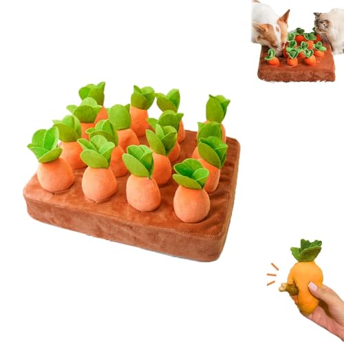 Karottenbett-Katzenspielzeug, Karottenbett für Katzen, Karotten-Katzenminze-Spielzeug, Katzenpuzzles, Karotten-Katzenspielzeug, interaktives Katzenspielzeug mit Federn für Hauskatzen. (16 carrots) von XVEPTKLQ