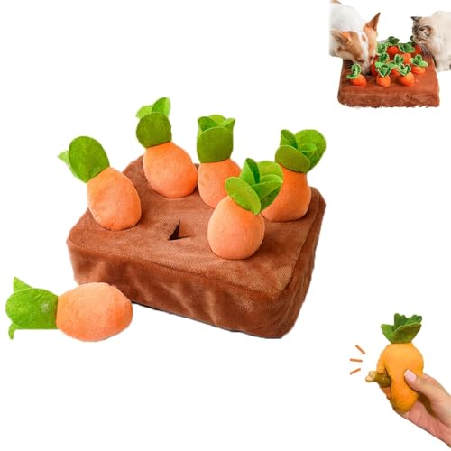 Karottenbett-Katzenspielzeug, Karottenbett für Katzen, Karotten-Katzenminze-Spielzeug, Katzenpuzzles, Karotten-Katzenspielzeug, interaktives Katzenspielzeug mit Federn für Hauskatzen. (6 carrots) von XVEPTKLQ