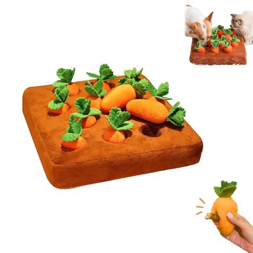 Karottenbett-Katzenspielzeug, Karottenbett für Katzen, Karotten-Katzenminze-Spielzeug, Katzenpuzzles, Karotten-Katzenspielzeug, interaktives Katzenspielzeug mit Federn für Hauskatzen. (9 carrots) von XVEPTKLQ