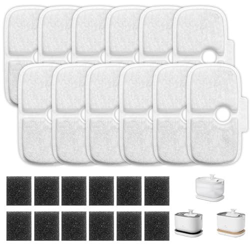 12 Stück Katzenbrunnen Filter, Trinkbrunnen Filter für Dockstream Trinkbrunnen Kompatibel mit Petlibro Katzenbrunnen PLWF005, PLWF115, PLWF105, 6-Monats-Set Ersatzfilter für Katzentrinkbrunnen 12 Stück Katzenbrunnen Filter, Trinkbrunnen Filter für Dockstream Trinkbrunnen Kompatibel mit Petlibro Katzenbrunnen PLWF005, PLWF115, PLWF105, 6-Monats-Set Ersatzfilter für Katzentrinkbrunnen von XWCHASA