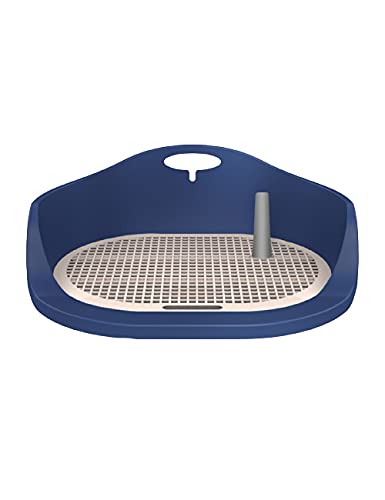 Tablett High-Zaun Pet WC, Mesh Training Tablett, abnehmbar Prevent Außen Platschen, Indoor Outdoor HundePotty Lockmittel Training (Color : Blue, Größe : 20.9inchs) von XWDQ