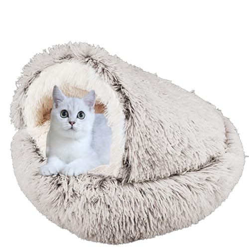 XXIUDEE Haustier-Sofakissen, Donut-Katzenbett, Haus, Haustierbett, Hundehöhle, Bett, rutschfestes Katzennistbett Welpenbett, Katzenkissen, Katzenschlafsack, Welpensofa für kleine mittelgroße Katzen, von XXIUDEE