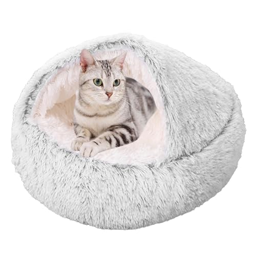 XXIUDEE Plüsch-Katzenbett, Donut-Katzenbett, Haustier-Sofa-Kissen, Kätzchenbett, Katzenhöhle, Katzenschlafsack, Welpen, Haustierbett, Haustierbett, Höhlenbett für Indoor-Katzen, Welpen, von XXIUDEE