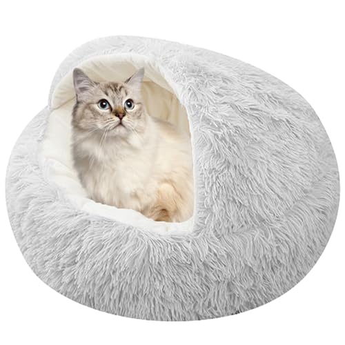 XXIUDEE Selbstwärmendes Katzenbett, Haustierbett für kleine/mittlere Katze, Haustier-Sofakissen, Katzennistbett, Haustier-Kuschelbett, Hunde-Kissen, Katzenhöhle Bett mit rutschfester Unterseite, 65 von XXIUDEE