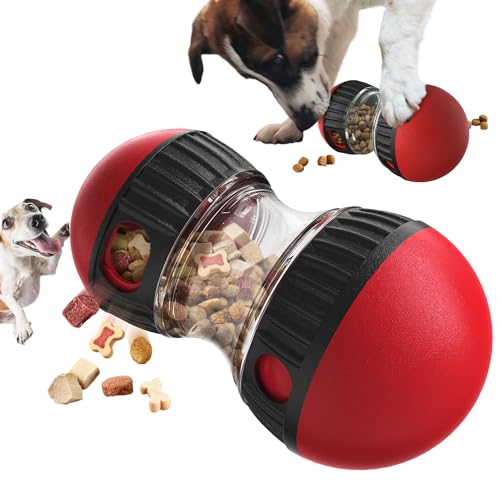 XYHAOAI Futterball für Hunde Snackball Hund, Hundeball für Kleine Große Hunde, Hochwertiges Hundespielzeug Intelligenz Ball, Haustiere Interaktives Hundefutter Ball, Leckerli Spielzeug Hund,Rot von XYHAOAI