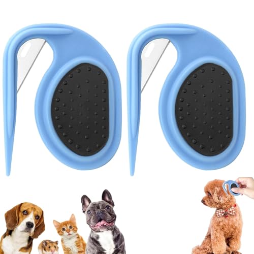 XYHAOAI Knotenkamm Beauty-Tools Welpen-Kätzchen-Bürste Katzenpflegekamm tierhaar Bürste Tierhaarbürste Werkzeug Haaren von Hunden Heimtierbedarf tragbarer Entfilzungskamm Werkzeug Haushalt, 2PC,C von XYHAOAI