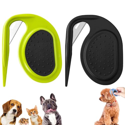 XYHAOAI Knotenkamm Beauty-Tools Welpen-Kätzchen-Bürste Katzenpflegekamm tierhaar Bürste Tierhaarbürste Werkzeug Haaren von Hunden Heimtierbedarf tragbarer Entfilzungskamm Werkzeug Haushalt, 2PC,J von XYHAOAI