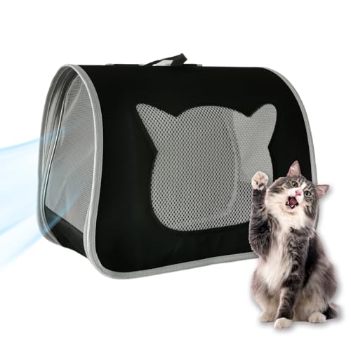 XZKING Katzenrucksack, Transporttasche für kleine Hunde, für mittelgroße und große Katzen, faltbarer, belüfteter Rucksack mit dickem Schultergurt, von Fluggesellschaften zugelassen, Wandern (5,4 kg) von XZKING