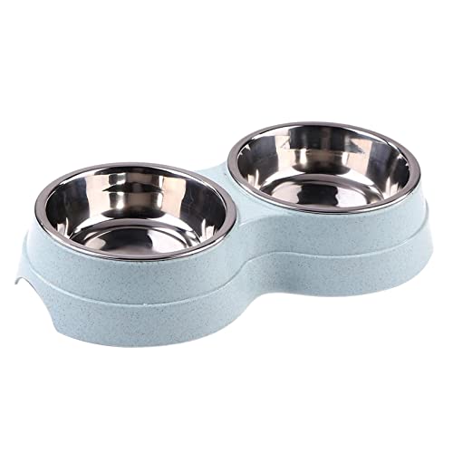 Hund Double Bowl Puppy Food Feeder Edelstahl Trinknapf Fütterung Zubehör Kleiner Hund Zubehör Edelstahl Tischnachbarn Für Runde Tische von XZincer