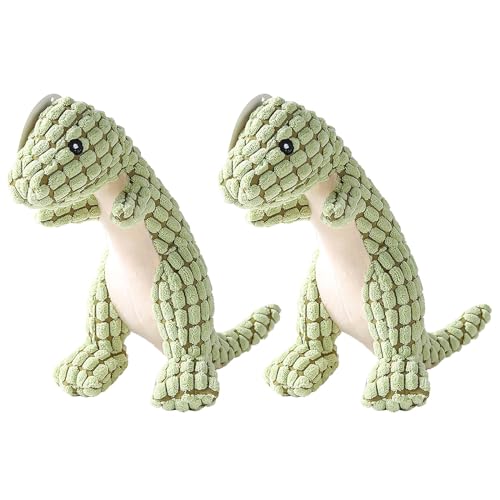 XZincer 2PCS Haustier Plüsch Tier Spielen Quietschende Plüsch Welpen Esel Quietschende Welpen Haustier Liefert Hundeknochen Holz (Green, One Size) von XZincer