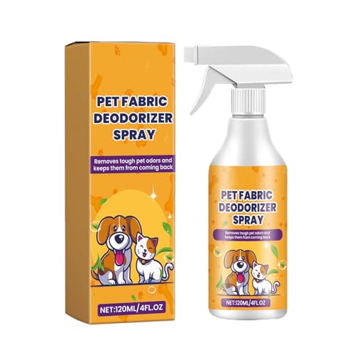 XZincer Haustier-Geruchsbeseitigungsspray für, natürlicher Silberionen-Katzen- Hundegeruchsbeseitiger für Teppichmöbel Streu, 120 ml Hunderollstuhl Zubehör (Orange, One Size) von XZincer