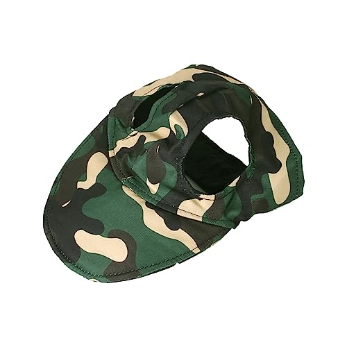 XZincer Haustier Sommer Sonnenhut Katze Pullover Kleid Mütze Hundehut Urlaubszubehör Hund Geburtstagskind (Camouflage, L: 32~45cm) von XZincer