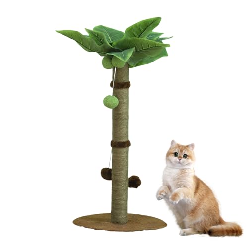 Robuste Kratzbaum für Katzen – Palmblatt-Katzenbaum, Großer und Langlebiger Kratzposten für Erwachsene und Kätzchen, Ideale Inneneinrichtung (Brown,65CM) von Xafrstyu