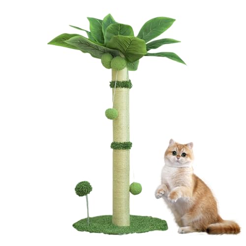 Robuste Kratzbaum für Katzen – Palmblatt-Katzenbaum, Großer und Langlebiger Kratzposten für Erwachsene und Kätzchen, Ideale Inneneinrichtung (Green,65CM) von Xafrstyu