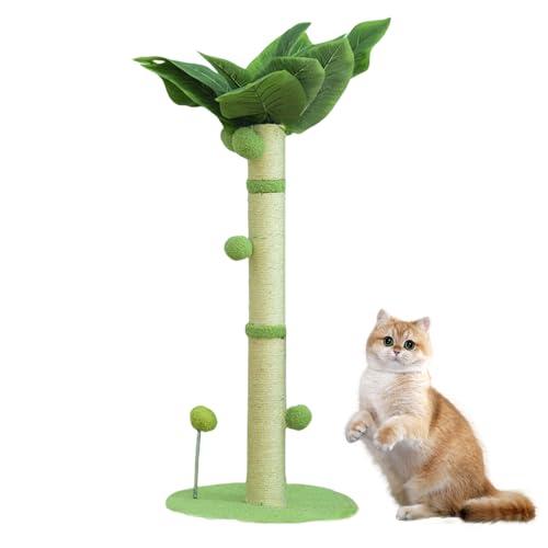 Robuste Kratzbaum für Katzen – Palmblatt-Katzenbaum, Großer und Langlebiger Kratzposten für Erwachsene und Kätzchen, Ideale Inneneinrichtung (Green,85CM) von Xafrstyu