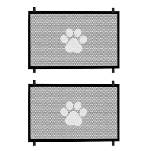 Xafrstyu 2 Stück Schutzgitter für Haustiere, Zäune Gaze für Baby und Haustier, Türgitter, Treppentor, Tragbares Falten Hundetor, Gitter-Sicherheits-Treppentor, Safe Guard Überall Installieren (M) von Xafrstyu