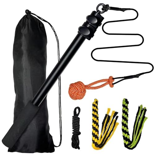 Dog Teaser Stick, Teleskop Dog Teaser Sticks, Hund Anreicherung & Interaktives Spielzeug, Einstellbare Länge und Winkel Flirt Pole Hundespielzeug, Teaser Zauberstab Pole zum Kauen & Training für von Xasbseulk