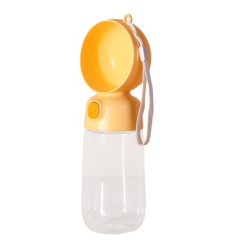 Hunde Wasserflasche, ABS Hund Wasserspender, Auslaufsicher Welpe Wasserspender mit Trinkfutterspender Hund Wasserbecher Haustier Reiseflasche für Outdoor, Reisen, Camping, Jagd von Xasbseulk