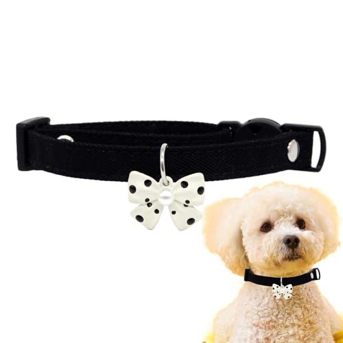 Hundehalsband, Fliege, verstellbare Fliege, Halsband für kleine Hunde, 8 g, modisches Halsband für kleine Hunde, Hundeschleife, bequemes Baumwollhalsband für Hunde, niedlicher Look von Xasbseulk