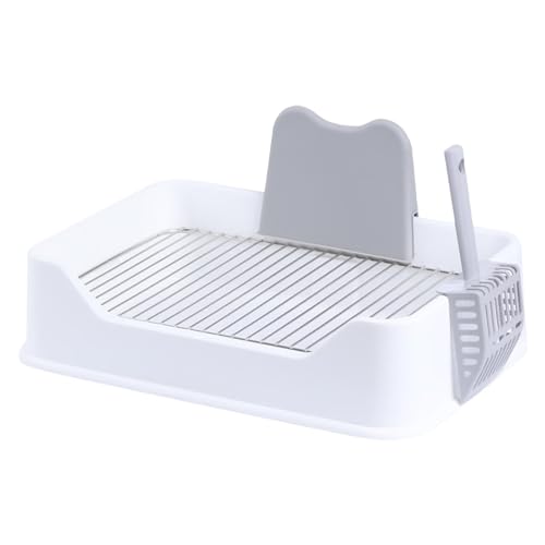 Indoor Dog Potty Tray Indoor Puppy Litter Box Indoor Wee Training Tray Removable Grate Potty Tray Puppy Pee Pad Holder with Protection Wall for Pets Dogs Puppy von Xasbseulk