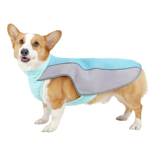 Kühljacke für Hunde, Kühlweste für den Sommer, Hunde-Kühl-Shirts mit reflektierendem Streifen, atmungsaktive Kühlweste, leicht für den Sommer von Xasbseulk