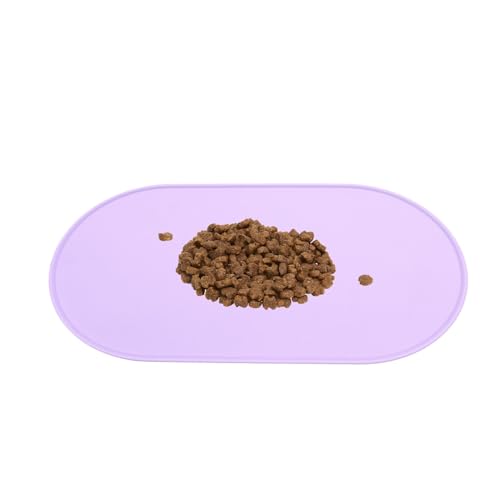 Napfunterlage Silikon - faltbar Haustierfutter Matte | Waschbar Katzen Futtermatte | Wasserdichte Welpennapfunterlage | 21.26x11.42x0.39 inches Auslaufsichere Wassernapfunterlage Katzenfutternäpfe für von Xasbseulk